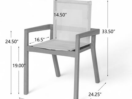 Belfast - Dining Chair With Acacia Wood Frame And Seating (Set of 2)