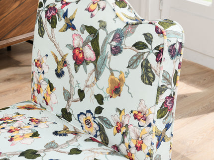 Stylish Flannel Dining Chair With Soft Cushion And Backrest