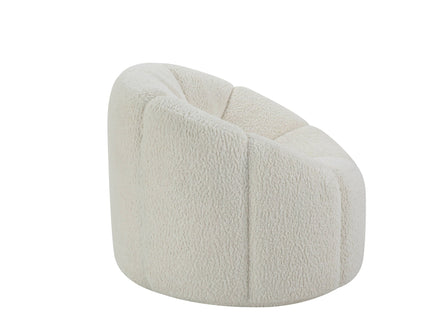 Osmash - Teddy Sherpa Chair With Swivel - White