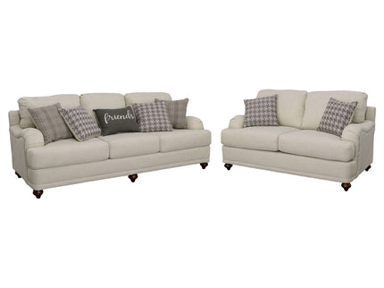 Anderson - 2 Piece Cushion Back Living Room Set - Gray