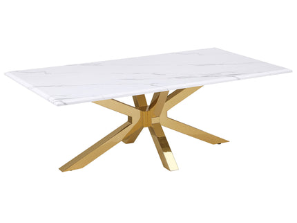 Maciel - Coffee Table With Accents - White Marble