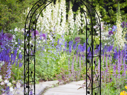 Metal Garden Arch Assemble Freely With 8 Styles Garden Arbor Trellis Climbing Plants Support Rose Arch