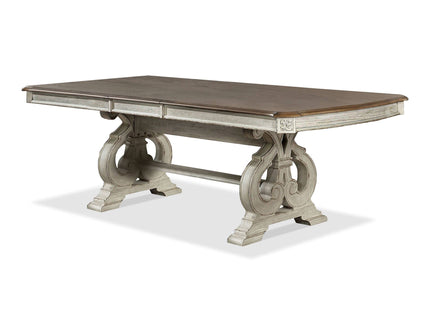 Rustic Dining Set With Table And Upholstered Chairs