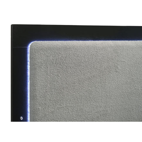 5 Piece California King Bedroom Set With Upholstered Headboard - Black