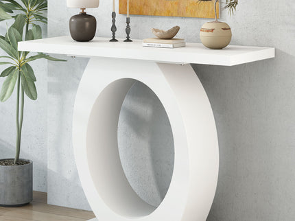 Console Table With Oval Base And Reinforced Bottom Plate