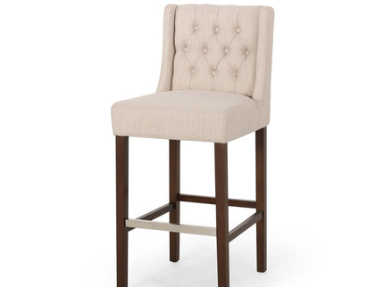 Solstara - Upholstered Dining Barstool With Button Tufted And Wing Back