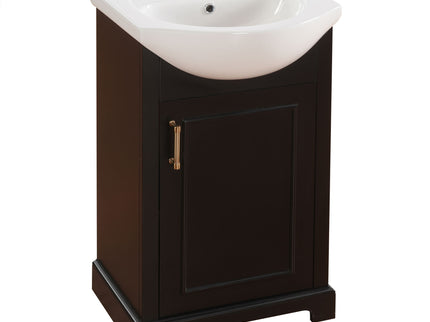 20" Bathroom Vanity With Bulged Sink, Freestanding Single Vanity Set, Soft Close Door