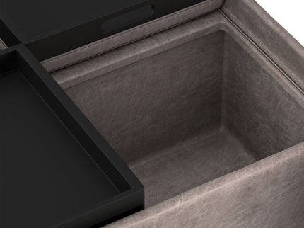 Avalon - Square Coffee Table, Storage Ottoman