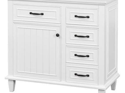 Modern Bathroom Vanity With Sink Top, Flip Drawers, Adjustable Shelf