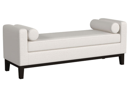 Thomas - Raised Arm Accent Bench - Ivory