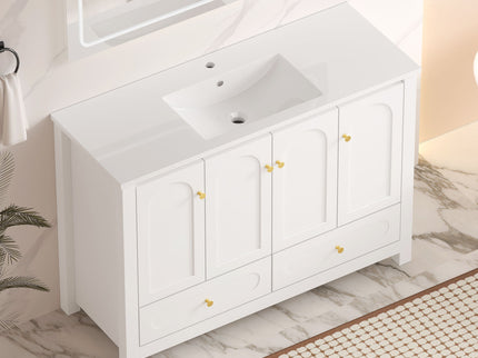 Bathroom Vanity With Sink Combo, 4 Soft Close Doors And 2 Drawers