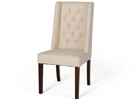 Sophisticated Tufted Dining Chair With High Back Design