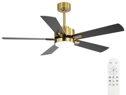 Reversible DC Motor Ceiling Fan With Dimmable LED Light For Living Room