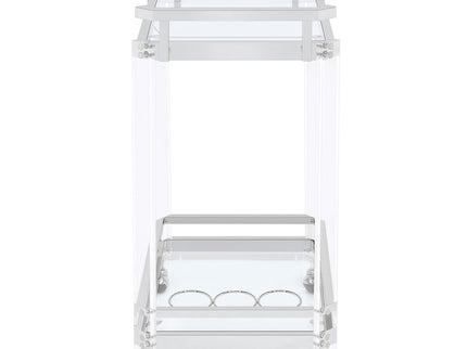 Kempton - 2 Tier Bar Cart - Chrome