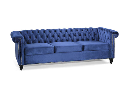 Chesterfield Style 3 Seater Sofa With Deep Button Tufting