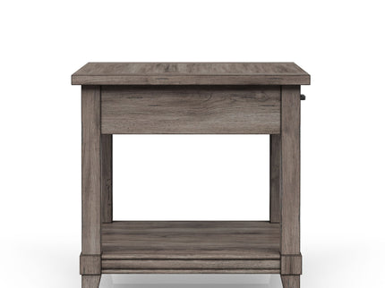 End Table With Storage Drawer Usn - Gray