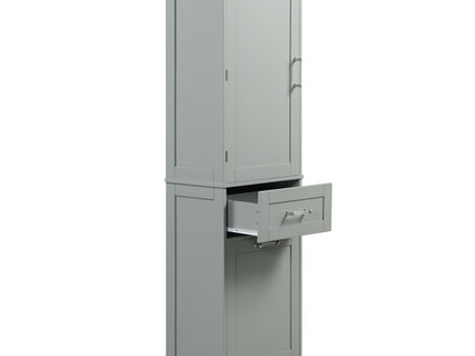 Tall Freestanding Bathroom Storage Cabinet With Adjustable Shelf And 2 Drawers