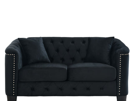 Modern Chesterfield Sofa With Tufted Backrest For Living Room