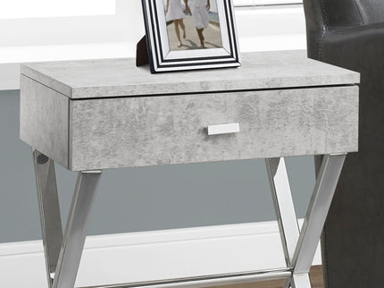 Accent Side X Table, Storage Drawer, Contemporary & Modern