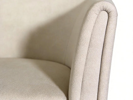 360 Degree Rotating Barrel Armchair For Living Room - Cream Beige