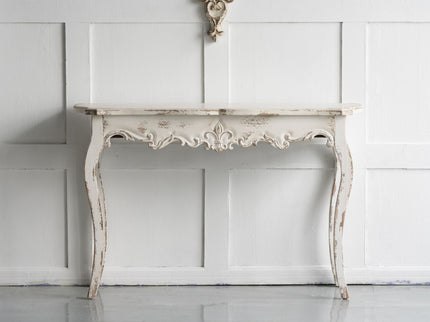 Slimline wash Console Table, For Hallway Living Room Bedroom - White Washed