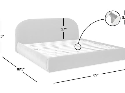 Archie Puffy Grounded - Upholstered Platform Bed