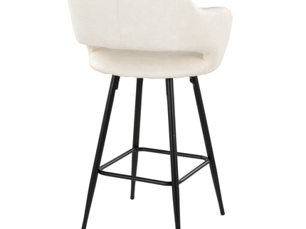 Margarite - Contemporary Fixed Height Counter Stool With Square Footrest (Set of 2)