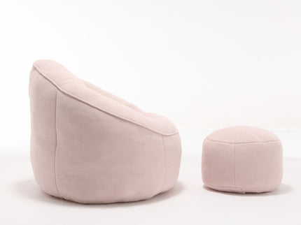 Bedding Bean Bag Sofa Chair High Pressure Foam With Footrest