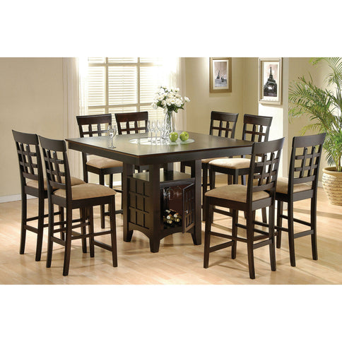 Tolland - Counter Height Dining Table With Storage Pedestal - Cappuccino