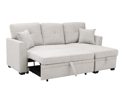 Upholstered Sectional & Pull Out Bed And Chaise Storage