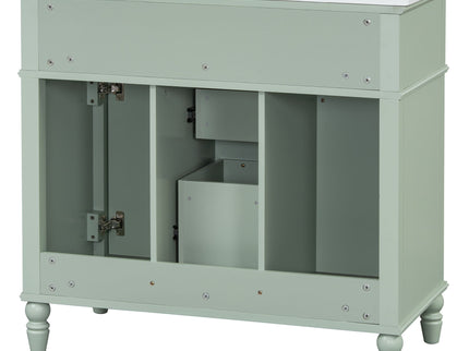 Bathroom Vanity With Sink, Flip-Out Top Drawer, Soft Close Doors, 2 Storage Drawers