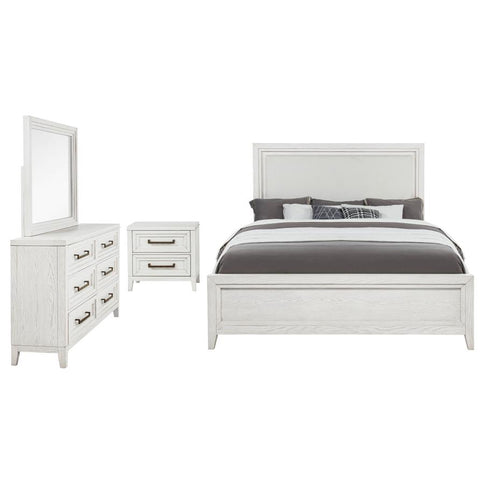 Marielle 4-piece Queen Bedroom Set Distressed White