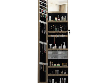 Swivel Jewelry Cabinet With Full Length Mirror
