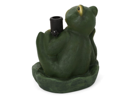 Charming Frog Prince Umbrella Base With Concrete Design - Green