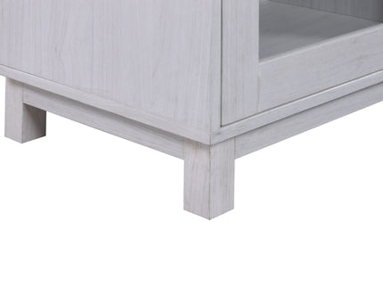 Summit - TV Stand Console With Fireplace - White Walnut Finish
