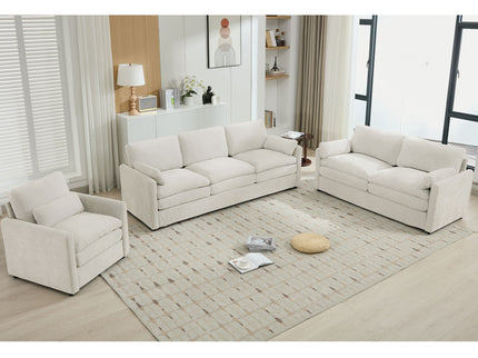 Cozy Upholstered Sofa Set For Living Room