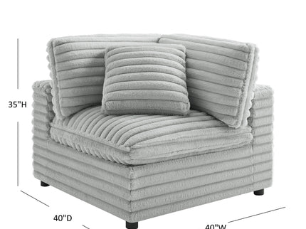 Jenny - Corner Accent Chair - Gray