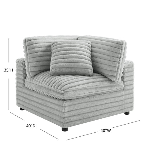 Jenny - Corner Accent Chair - Gray