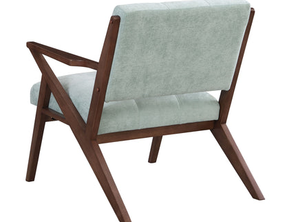 Modern Accent Chair With Plush Cushions, Angled Arm Design - Green