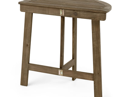 Outdoor Half Round Folding Acacia Wood Bistro Table