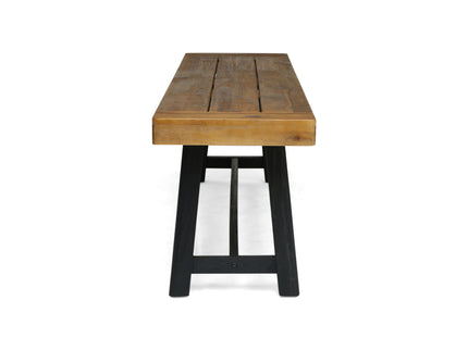 Cloud - Outdoor Bench With Acacia Wood Frame And Slat Panel Design