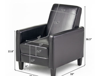 Upholstered Push Back Recliner Chair For Living Room