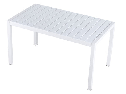 4 Piece Set Of Striped Color Blocking Single Chairs With Long Table - Cream White / Haze Green / White