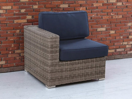 Right Left Sectional 1 Patio Chair With Cushions - Multicolor
