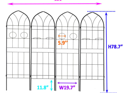 Metal Garden Trellis Rustproof Trellis For Climbing Plant, Outdoor Flower Support