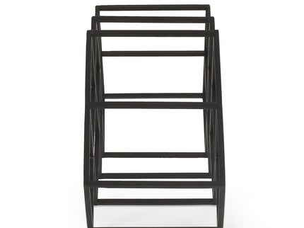 Modern Industrial Tabletop Wine Rack With 7 Bottle Holders - Black