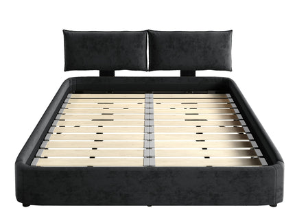 Cloud Bed Frame With Oversized Padded Movable Headboard
