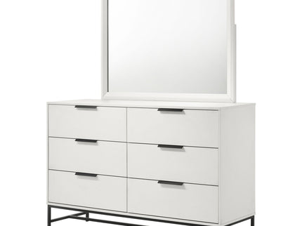 Taraval - 6 Drawer Dresser With Mirror - White