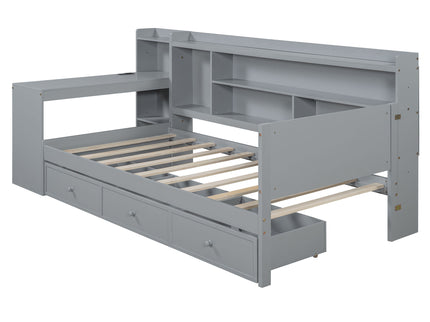 Daybed With 3 Drawers USB Ports And Desk