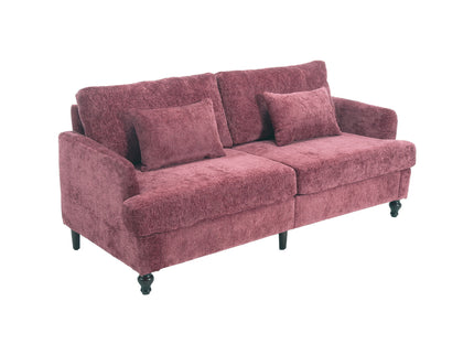 Mid Century Modern Fabric Loveseat Sofa, 2 Seat Upholstered Couch